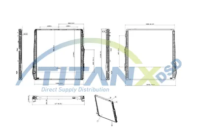 Radiator racire motor (cu rama) potrivit SCANIA P I, R I, R II, T DC11.08-DT16.08 03.04