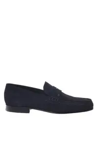 Pantofi loafer din piele intoarsa - Albastru