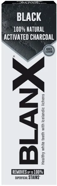 BlanX Pastă de dinți de albire cu cărbune Black, 75 ml