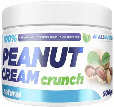 Peanut Cream, Crunch, 500 g, AllNutrition