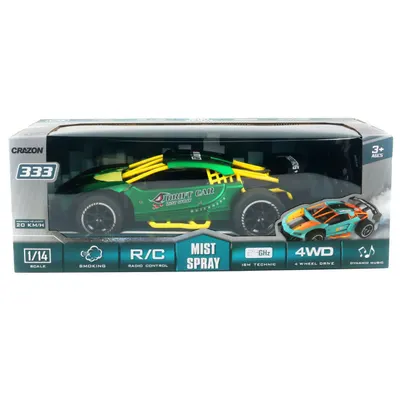 Masina de curse cu telecomanda, Crazon, Mist Spray, 1:14, Verde