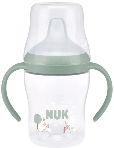 Biberon NUK Perfect Match - Cu duză de suc, TC, РР, 150 ml, Oaie, verde