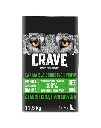 CRAVE Hrana uscata cu miel si carne de vita pentru cainii adulti 11,5 kg