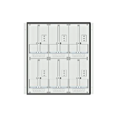 Meter box insert 2-rows, 6 meter boards / 16 Modul heights