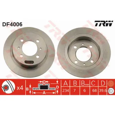 Disc frana TRW DF4006