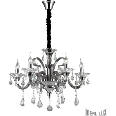 candelabru Colossal, 6 becuri, dulie E14, D:660 mm, H:700/1800 mm, Gri