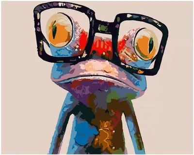 Set de desene de numere Foska - Chameleon, 40 x 50 cm