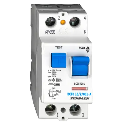 Intreruptor diferential 16A 2poli 10mA
