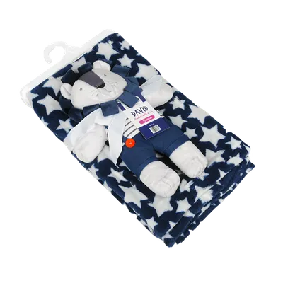 Set paturica Carol Baby Blanket si jucarie de plus Lion 04