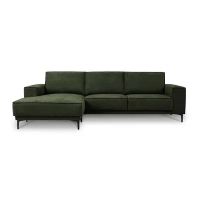 Colțar verde cu tapițerie din chenille (cu colț pe partea stângă/cu șezlong) Copenhagen – Scandic