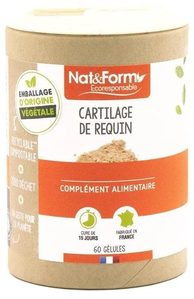 Extract din cartilaj de rechin, 60 capsule, Nat&Form