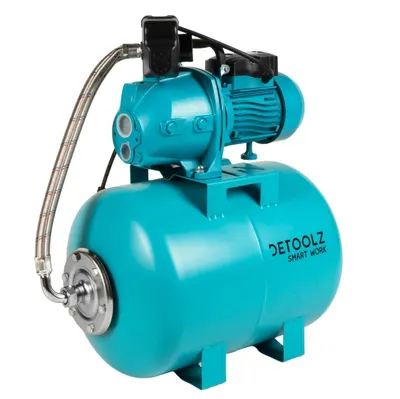 Hidrofor Detoolz 1.1 kW, debit maxim 2480lh, inaltime maxima de pompare 45m, corp pompa fonta, butelie 50L, ejector