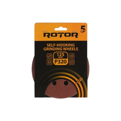 Disc abraziv pentru slefuitor cu excentric ROTOR 125 P320 - Pachet 5 bucati