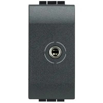 Conector cu mufa de tip mama 3,5 mm LiVinglight - cu surub - Antracit - 1 modul