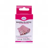 Bandaj elastic cu clema, 7.5cm x 4.5m, Minut