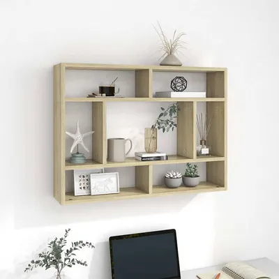 vidaXL Raft de perete, stejar Sonoma, 75x16x55 cm, lemn prelucrat