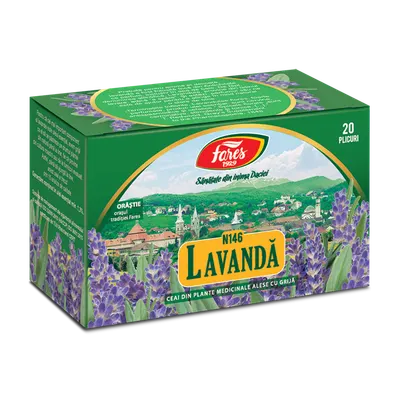Ceai de lavanda, 20 plicuri, Fares