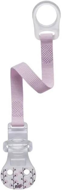 Suport pentru suzete cu bandă NIP - Roz