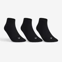Set 3 Perechi Șosete Mid Tenis RS100 Negru Adulți