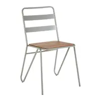 Scaun de dining gri/în culoare naturală din lemn de ulm District – Premier Housewares