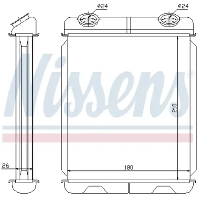 Schimbator caldura, incalzire habitaclu NISSENS 73341