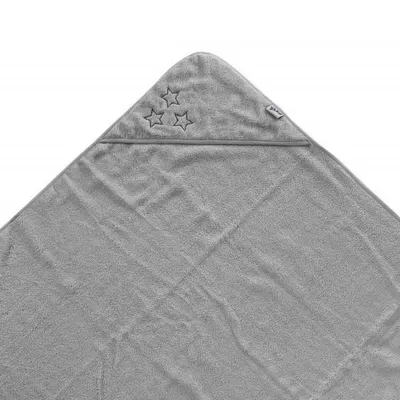 Prosop cu gluga bumbac organic Silver Stars 90x90 cm XKKO
