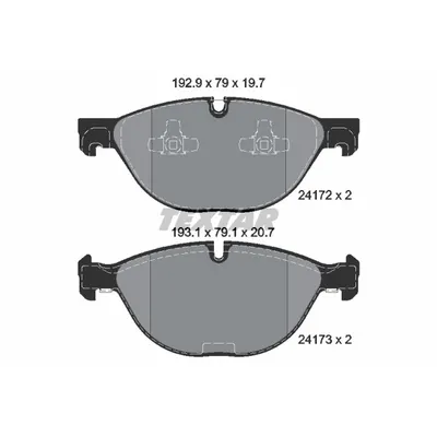 Set placute frana, frana disc TEXTAR 2417201
