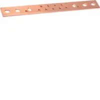 Bară Cu perforată, filet M6 400A 30X5 L280