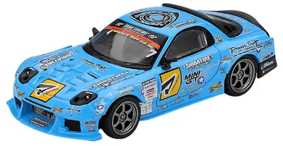 Model de colecție Mini GT Mașini de curse: Mazda RX-7 RN7 (FD3S) RE-Amemiya D1GP 2025 (RHD)