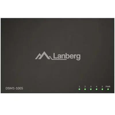 Switch Lanberg DSM1-1005, 5 porturi 1000BASE-T, Unmanaged, maxiumum network link speed 1GB/S, latime de banda suportata 10 Gbps