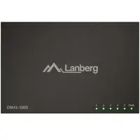 Switch Lanberg DSM1-1005, 5 porturi 1000BASE-T, Unmanaged, maxiumum network link speed 1GB/S, latime de banda suportata 10 Gbps,