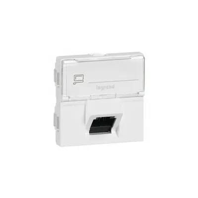 RJ 45 priza Mosaic - category 6A STP - 45° - 2 module - alb
