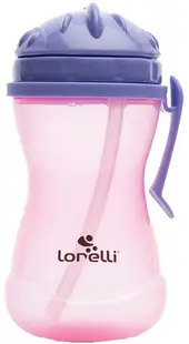 Sticlă sport cu mâner Lorelli - 360 ml, roz
