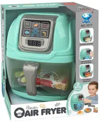 Set de joacă Yifeng - Aparat de gătit Power Air Fryer, verde, 9 piese