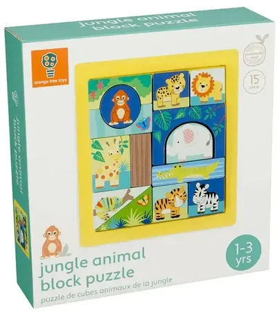 Puzzle educativ Montessori Orange Tree Toys - Jungle