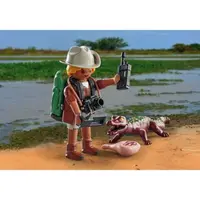 Figurina Cercetator cu Aligator
