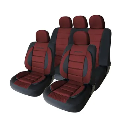 Huse Universale Premium Cu Burete Pentru Scaune Auto Rosu+Negru