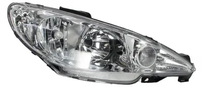 Far dreapta (H7, reglaj electric, fundal cromat) PEUGEOT 206 2003-2009