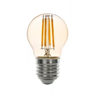 Bec LED cu filament dimabil, amber 4W, E27, 2500K, 220-240V AC
