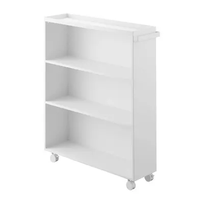Etajeră pe roți albă din metal 59x70x16 cm Tower – YAMAZAKI