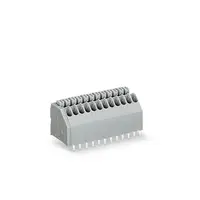 PCB terminal block; push-button; 0.5 mm²; Pin spacing 2.5 mm; 5-pole; Push-in CAGE CLAMP®; 0,50 mm²; gray