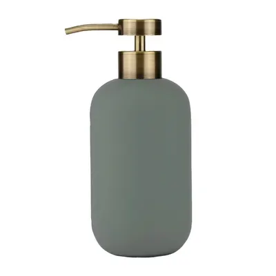 Dozator de săpun lichid verde din ceramică 200 ml Lotus – Mette Ditmer Denmark