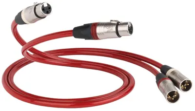 Cablu pentru boxe QED - Reference XLR 40 Analogue, 1 m, roșu