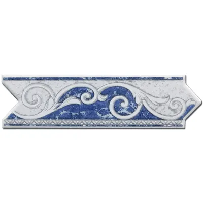 Brau decorativ faianta baie / bucatarie 758 Azul 6 x 20