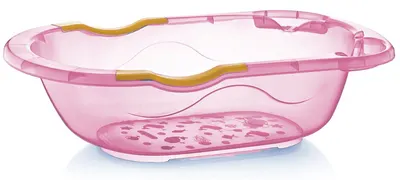 Cadă pentru bebeluși cu orificiu de scurgere BabyJem - 80 cm, roz