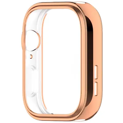 Husa Full Body, Compatibila cu Huawei Watch Fit 3, Protectie ecran, Silicon, Rose Gold Engros