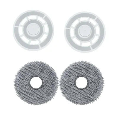Set 2 mopuri si 2 suporti pentru mop PAA-home®, compatibili cu aspiratoarele model Roborock Q Revo P10