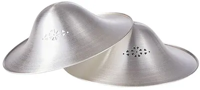 Protectori argintii pentru mameloane Momcozy - 55 mm, XL, 2 bucăți