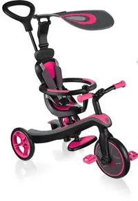 Tricicletă pentru copii 4 în 1 Globber - Trike Explorer, roz