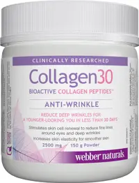 Collagen30 Bioactive Collagen Peptides, 2500 mg, 150 g, Webber Naturals